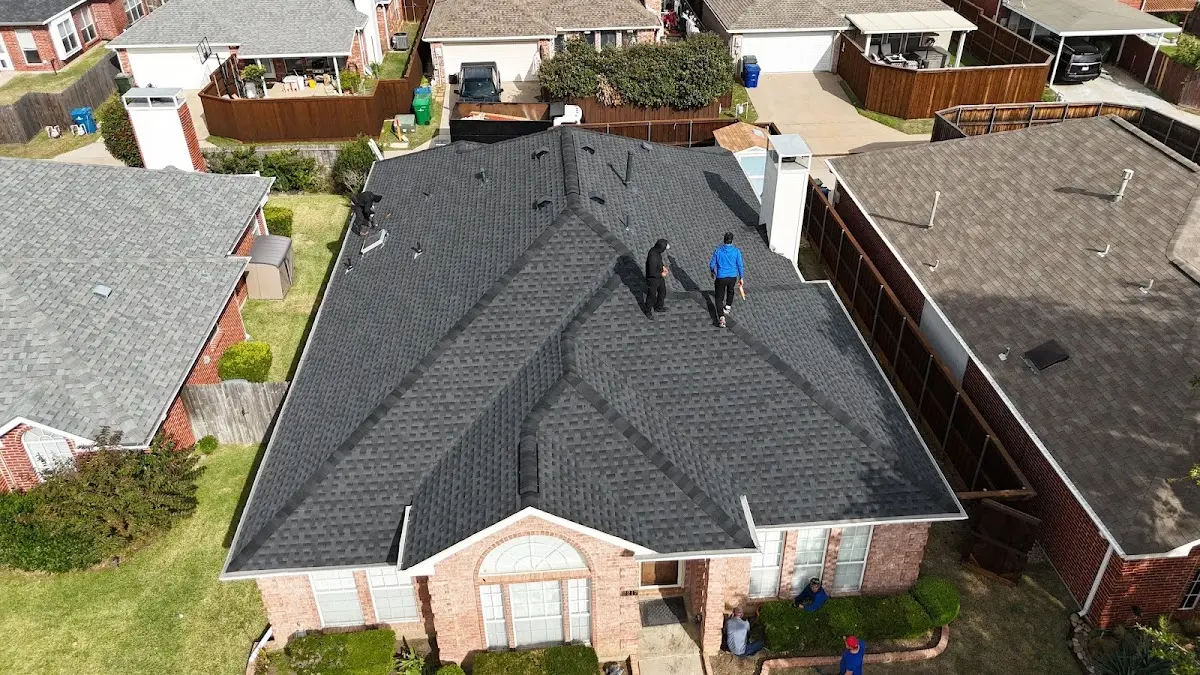 Commercial Roofing work in progress on a Vadnais Heights property